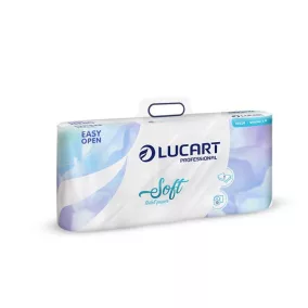   Toalettpapír, 2 rétegű, kistekercses, 10 tekercs, LUCART "Soft", fehér