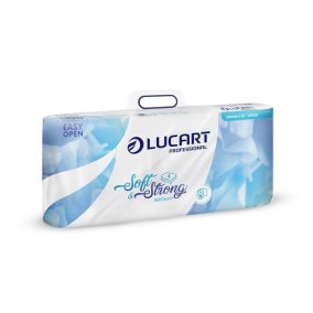 Toalettpapír, 3 rétegű, kistekercses, 10 tekercs, LUCART "Soft and Strong", fehér   Toalettpapír, 3 rétegű, kistekercses, 10 tekercs, LUCART "Soft and Strong", fehér