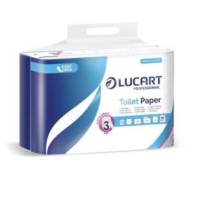 Toalettpapír, 3 rétegű, kistekercses, 24 tekercs, LUCART "Cash and Carry Strong 3.24", fehér   Toalettpapír, 3 rétegű, kistekercses, 24 tekercs, LUCART "Cash and Carry Strong 3.24", fehér