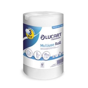Törlőkendő, tekercses, univerzális, belső adagolású, 3 rétegű, LUCART "Multiuse Strong 3.250"   Törlőkendő, tekercses, univerzális, belső adagolású, 3 rétegű, LUCART "Multiuse Strong 3.250"