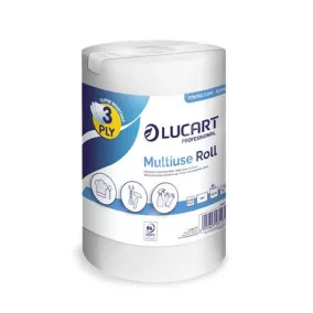   Törlőkendő, tekercses, univerzális, belső adagolású, 3 rétegű, LUCART "Multiuse Strong 3.250"