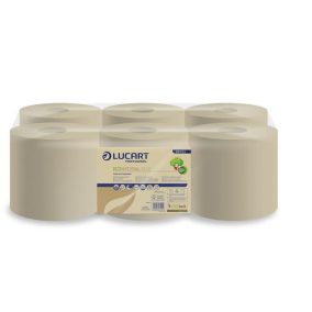   Kéztörlő, tekercses, 2 rétegű, LUCART "EcoNatural 19 CF", havanna barna