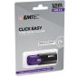 Pendrive, 128GB, USB 3.2, EMTEC "B110 Click Easy", fekete-lila