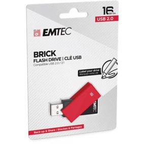 Pendrive, 16GB, USB 2.0, EMTEC "C350 Brick", piros Pendrive, 16GB, USB 2.0, EMTEC "C350 Brick", piros