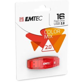 Pendrive, 16GB, USB 2.0, EMTEC "C410 Color", piros Pendrive, 16GB, USB 2.0, EMTEC "C410 Color", piros