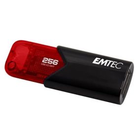 Pendrive, 256GB, USB 3.2, EMTEC "B110 Click Easy", fekete-piros   Pendrive, 256GB, USB 3.2, EMTEC "B110 Click Easy", fekete-piros