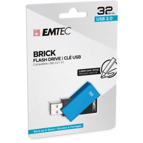 Pendrive, 32GB, USB 2.0, EMTEC "C350 Brick", kék Pendrive, 32GB, USB 2.0, EMTEC "C350 Brick", kék