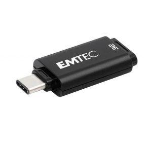 Pendrive, 32GB, USB-C 3.2, EMTEC "D400 Type-C", fekete   Pendrive, 32GB, USB-C 3.2, EMTEC "D400 Type-C", fekete