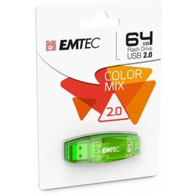 Pendrive, 64GB, USB 2.0, EMTEC "C410 Color", zöld Pendrive, 64GB, USB 2.0, EMTEC "C410 Color", zöld