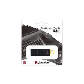 Pendrive, 128GB, USB 3.2, KINGSTON "DataTraveler Exodia", fekete-sárga   Pendrive, 128GB, USB 3.2, KINGSTON "DataTraveler Exodia", fekete-sárga