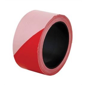 Jelzőszalag, 50 mm x 100 m, piros-fehér Jelzőszalag, 50 mm x 100 m, piros-fehér