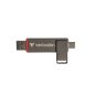   Pendrive, 128GB, USB-A/C 3.2 Gen1, VERBATIM "Dual QuickStick", fekete
