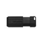 Pendrive, 128GB, USB 2.0, 10/4MB/sec, VERBATIM "PinStripe", fekete