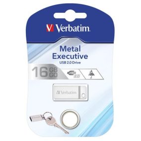   Pendrive, 16GB, USB 2.0, VERBATIM "Executive Metal", ezüst
