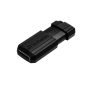   Pendrive, 16GB, USB 2.0, 10/4MB/sec, VERBATIM "PinStripe", fekete