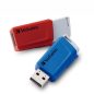   Pendrive, 2 x 32GB, USB 3.2, 80/25MB/sec, VERBATIM "Store n Click", piros, kék