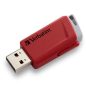  Pendrive, 2 x 32GB, USB 3.2, 80/25MB/sec, VERBATIM "Store n Click", piros, kék