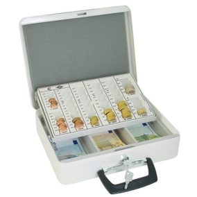 Pénzkazetta, 31,5x24,5x9,5 cm, WEDO" EUROPA", fehér   Pénzkazetta, 31,5x24,5x9,5 cm, WEDO" EUROPA", fehér