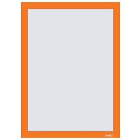   Posztertábla, fali, A4 méret, műanyag keret, 2 db, NOBO, narancs