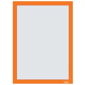   Posztertábla, fali, A4 méret, műanyag keret, 2 db, NOBO, narancs