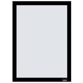   Posztertábla, fali, A4 méret, műanyag keret, 2 db, NOBO, fekete