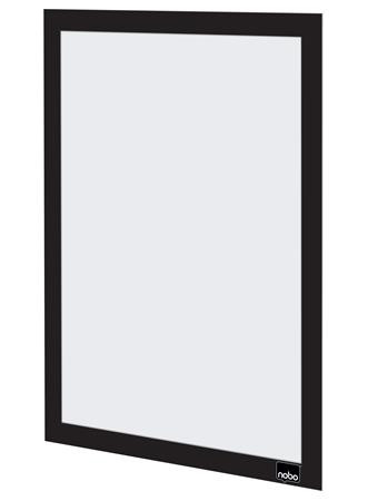 Posztertábla, fali, A4 méret, műanyag keret, 2 db, NOBO, fekete