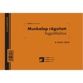   Munkalap rögzített fogpótláshoz 50x2 lapos tömb A/5 fekvő