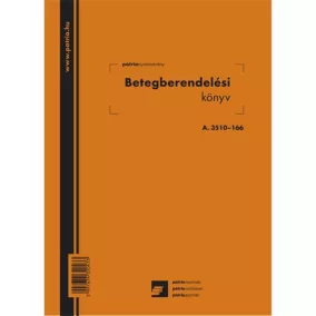 Betegberendelési könyv 56 lapos füzet 165x230 mm