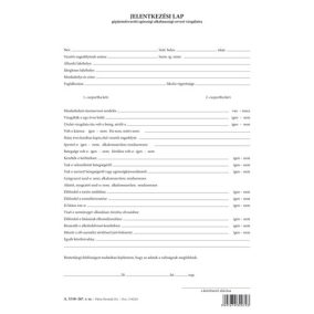   Jelentkezési lap gépjárművezetői egészségi alkalmassági orvosi vizsgálatra szabadlap A/4 álló