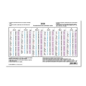 Számfejtési naptár 2026 évi