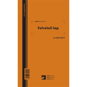 Felvételi lap erdőgazdálkodási 50x2 lapos tömb Felvételi lap erdőgazdálkodási 50x2 lapos tömb