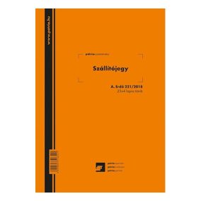 Szállítójegy tömb 25x4 lapos B/5 Szállítójegy tömb 25x4 lapos B/5