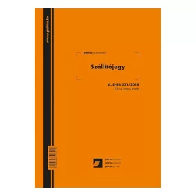 Szállítójegy tömb 25x4 lapos B/5