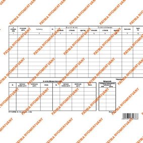   Épületek és egyéb építmények egyedi nyilvántartó lapja A/4 fekvő