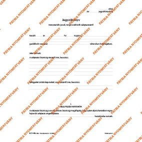   Immateriális javak, tárgyi eszközök selejtezési jegyzőkönyve A/4 álló