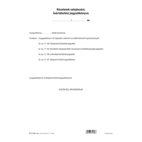   Készletek selejtezési leértékelési jegyzőkönyve A/4 álló