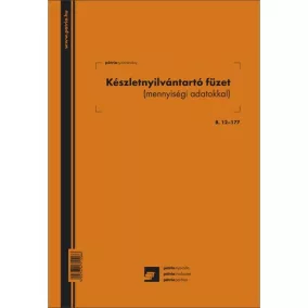 Készletnyilvántartó füzet 26 lapos A/4 álló