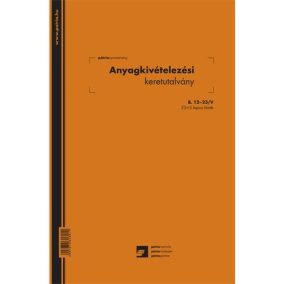 Anyagkivételezési keretutalvány 25x3 lapos tömb A/4 álló   Anyagkivételezési keretutalvány 25x3 lapos tömb A/4 álló