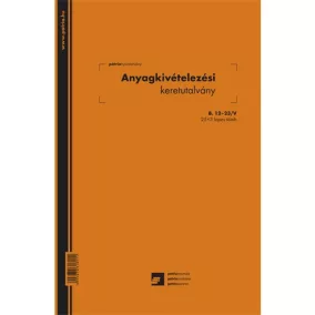   Anyagkivételezési keretutalvány 25x3 lapos tömb A/4 álló
