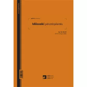 Időszaki pénztárjelentés 25x2+2 lapos tömb A/4 álló