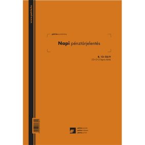 Napi pénztárjelentés 25x2+2 lapos tömb A/4 álló