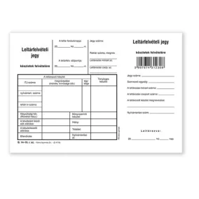   Leltárfelvelvételi jegy készletek felvételére 100 lapos tömb A/5 fekvő