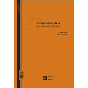   Leltárfelvételi ív áru és göngyöleg felvételére 50x3 lapos tömb A/4 álló