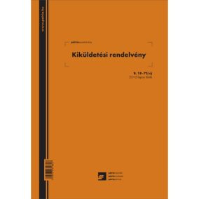   Kiküldetési rendelvény a hivatali, üzleti utazás költségtérítéshez 25x2 lapos tömb A/4 álló