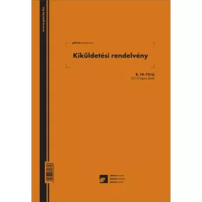   Kiküldetési rendelvény a hivatali, üzleti utazás költségtérítéshez 25x2 lapos tömb A/4 álló