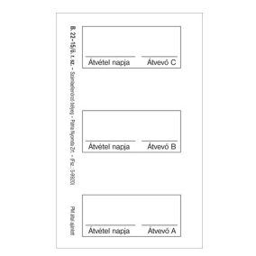   Számlaellenörző bélyeg öntapadó 50 lapos tömb 48x100 mm