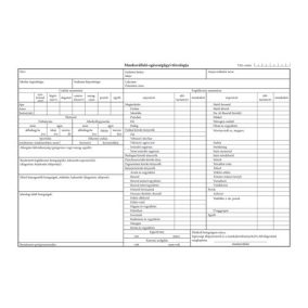   Munkavállaló egészségügyi törzslapja szabadlap 290x195 mm