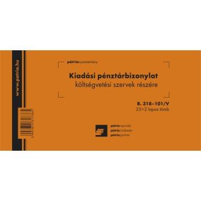  Kiadási pénztárbizonylat költségvetési 25x2 lapos tömb 203x102 mm
