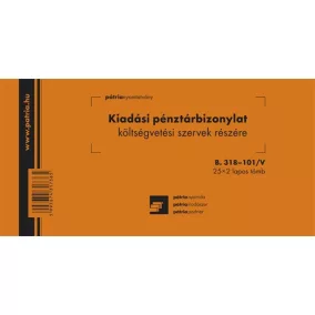   Kiadási pénztárbizonylat költségvetési 25x2 lapos tömb 203x102 mm