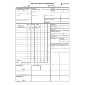   Nemzetközi tehergépjármű menetlevél szabadlap A/4 álló